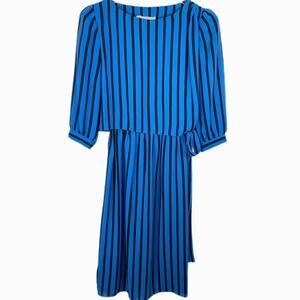 Vintage 80s Linsey Barrett Midi Dress Sz 3/4